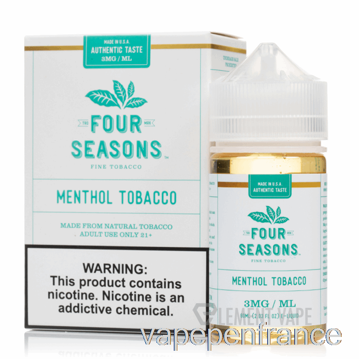 Tabac Mentholé - Quatre Saisons - Stylo Vape 60ml 18mg